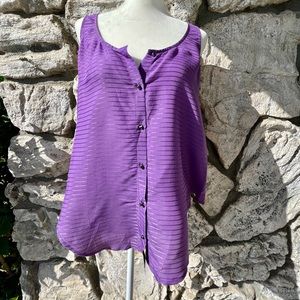 Guess Purple Blouse Size M